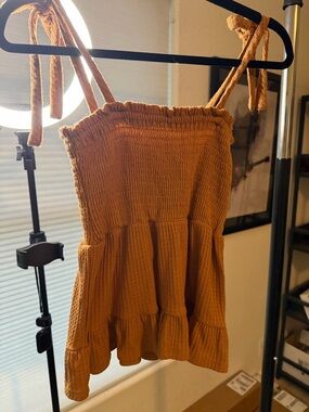 Women’s Cooper Tie-Strap Smocked Tiered Tank Top